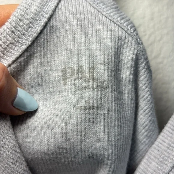 Pacsun Gray Ribbed Cropped Top Bra size medium - Picture 2 of 4